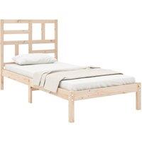Berkfield Home Beautiful Bed Frame Solid Wood 90x200 cm in Natural