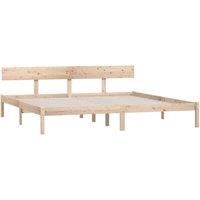 Berkfield Home Modern Bed Frame Solid Wood Pine 180x200 cm Super King Size in Light Brown