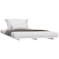 Berkfield Home Beautiful Bed Frame White 90x200 cm Solid Wood Pine