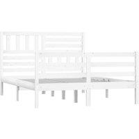 Berkfield Home Beautiful Bed Frame White Solid Wood 160x200 cm