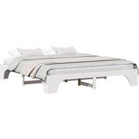 Berkfield Home White Bed Frame White Solid Wood 180 x 200 cm Bed Frame Rectangular