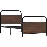 Berkfield Home Elegant Bed Frame Without Mattress 90x200 cm Brown Oak Engineered Wood