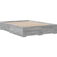 Berkfield Home Modern Bed Frame with Drawers without Mattress Grey Sonoma 120x200 cm | Size: Small Double