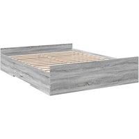 Berkfield Home Modern Bed Frame w/Drawers Frame Grey Sonoma 150x200 cm King Size