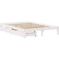 Berkfield Home Restful Bed Frame with Drawers without Mattress White 160x200 cm