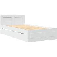 Berkfield Home Durable Bed Frame with Headboard without Mattress White 100x200 cm