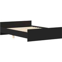 Berkfield Home Durable Bed Frame with Headboard & Footboard Black 140x200 cm
