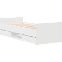 Berkfield Home Durable Bed Frame with Headboard & Footboard White 90x190 cm Single