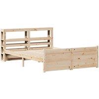 Berkfield Home Beautiful Bed Frame with Headboard without Mattress 120x200 cm in Light Tan | Size: Small Double