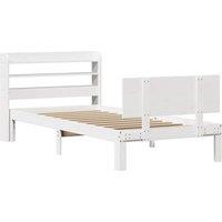 Berkfield Home Beautiful Bed Frame with Headboard without Mattress White 90x200 cm
