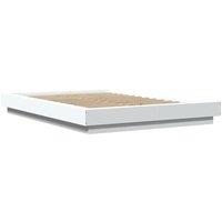 Berkfield Home Durable Bed Frame with LED Lights without Mattress White 120x200cm | Size: Small Double