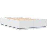 Berkfield Home Durable Bed Frame with LED without Mattress White 150x200 cm King Size