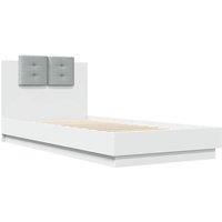 Berkfield Home Durable Bed Frame with LED without Mattress White 100x200 cm