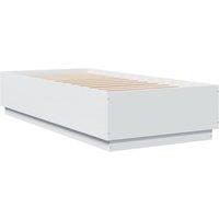 Berkfield Home Durable Bed Frame with LED without Mattress White 100x200 cm