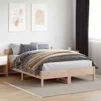 Berkfield Home Beautiful Bed Frame without Mattress 120x200 cm Solid Wood Pine in Natural | Size: Small Double