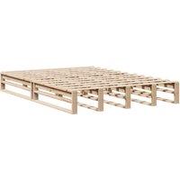 Berkfield Home Modern Bed Frame without Mattress 120x200 cm Solid Wood Pine in Light Tan | Size: Small Double
