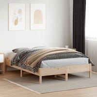 Berkfield Home Beautiful Bed Frame without Mattress 140x200 cm Solid Wood Pine in Natural
