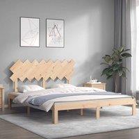 Berkfield Home Beautiful Bed Frame without Mattress 160x200 cm Solid Wood Pine in Light Tan