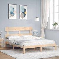 Berkfield Home Beautiful Bed Frame without Mattress 160x200 cm Solid Wood Pine in Light Tan