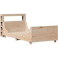 Berkfield Home Sleek Bed Frame without Mattress 90x200 cm Solid Wood Pine in Light Brown