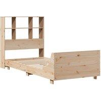Berkfield Home Full Bed Frame without Mattress 90x190 cm Single Solid Wood Pine in Light Tan