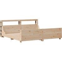 Berkfield Home Sleek Bed Frame without Mattress 180x200 cm Super King Solid Wood Pine in Natural