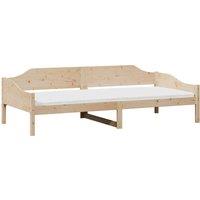 Berkfield Home Modern Bed Frame without Mattress 90x200 cm Solid Wood Pine in Natural