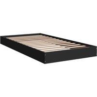 Berkfield Home Modern Bed Frame without Mattress Black 100x200 cm Engineered Wood