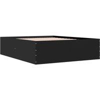 Berkfield Home Modern Bed Frame without Mattress Black 150x200 cm King Size