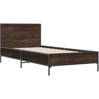 Berkfield Home Durable Bed Frame without Mattress Brown Oak 90x200 cm