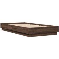 Berkfield Home Durable Bed Frame Frame Brown Oak 75x190 cm Small Single Wood