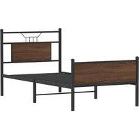 Berkfield Home Durable Bed Frame without Mattress Brown Oak 80x200 cm Engineered Wood