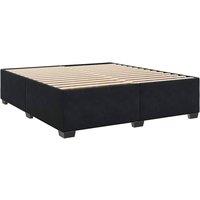 Berkfield Home Soft Bed Frame without Mattress Black Super King Velvet in Black | Size: Super King