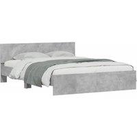 Berkfield Home Durable Bed Frame without Mattress Concrete Grey 150x200 cm King Size