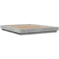 Berkfield Home Modern Bed Frame without Mattress Concrete Grey 150x200 cm King Size