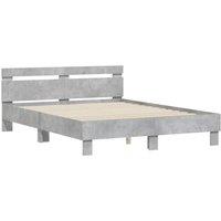Berkfield Home Durable Bed Frame without Mattress Concrete Grey 150x200 cm King Size