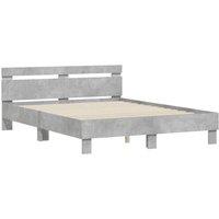 Berkfield Home Durable Bed Frame without Mattress Concrete Grey 140x200 cm