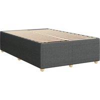 Berkfield Home Soft Bed Frame without Mattress Dark Grey Double Fabric
