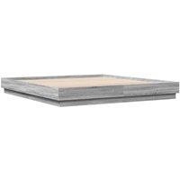 Berkfield Home Durable Bed Frame without Mattress Grey Sonoma 180x200 cm Super King