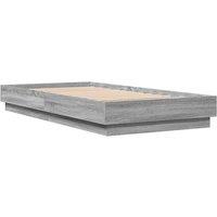 Berkfield Home Durable Bed Frame Frame Grey Sonoma 75x190 cm Small Single Wood