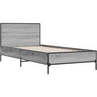 Berkfield Home Durable Bed Frame without Mattress Grey Sonoma 100x200 cm