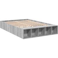 Berkfield Home Modern Bed Frame without Mattress Grey Sonoma 120x190 cm Small Double