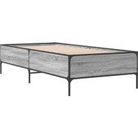 Berkfield Home Durable Bed Frame without Mattress Grey Sonoma 90x200 cm