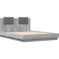 Berkfield Home Soft Bed Frame without Mattress Grey Sonoma 120x200 cm | Size: Small Double