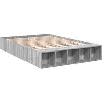 Berkfield Home Modern Bed Frame without Mattress Grey Sonoma 140x200 cm