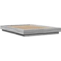 Berkfield Home Modern Bed Frame without Mattress Grey Sonoma 135x190 cm Double