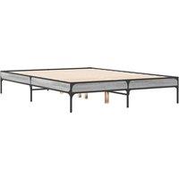 Berkfield Home Durable Bed Frame without Mattress Grey Sonoma 135x190 cm Double