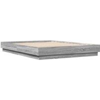 Berkfield Home Durable Bed Frame without Mattress Grey Sonoma 140x200 cm
