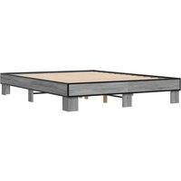 Berkfield Home Durable Bed Frame without Mattress Grey Sonoma 150x200 cm King Size