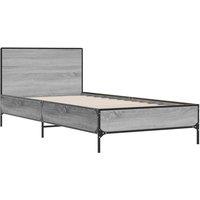 Berkfield Home Durable Bed Frame without Mattress Grey Sonoma 90x200 cm